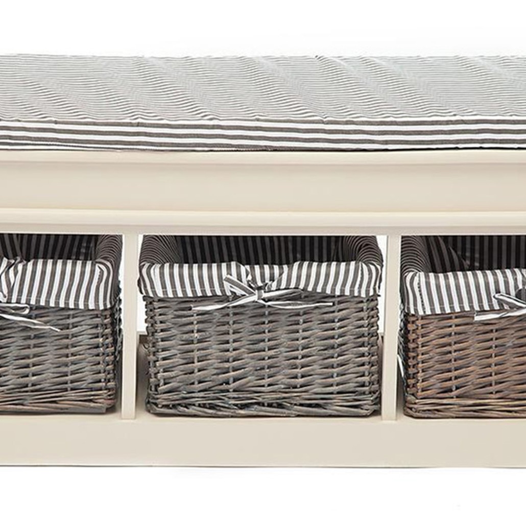 Тумба для обуви Provence Butter White 3 Boxes