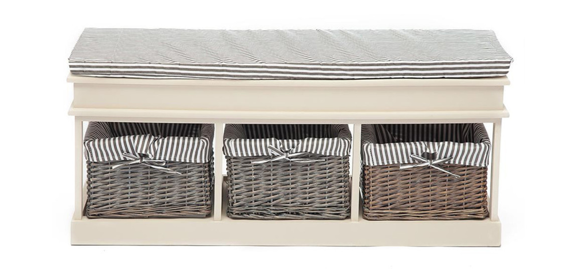 Тумба для обуви Provence Butter White 3 Boxes