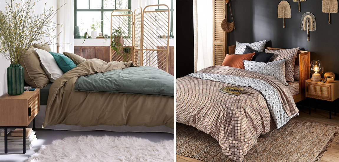 Тумба из дуба с фасадом из ротанга Inge Rattan Wicker Curbstone