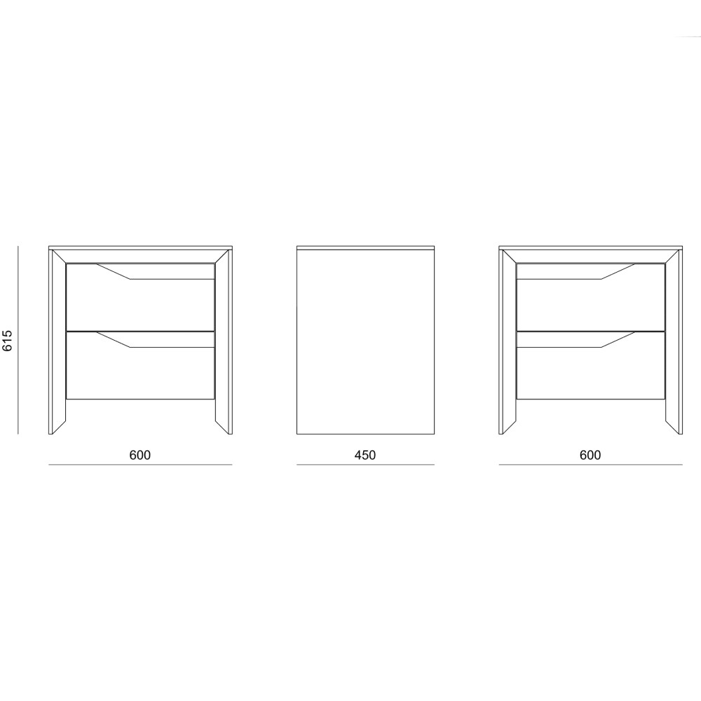 Тумба левая с вместительными ящиками Flowchart