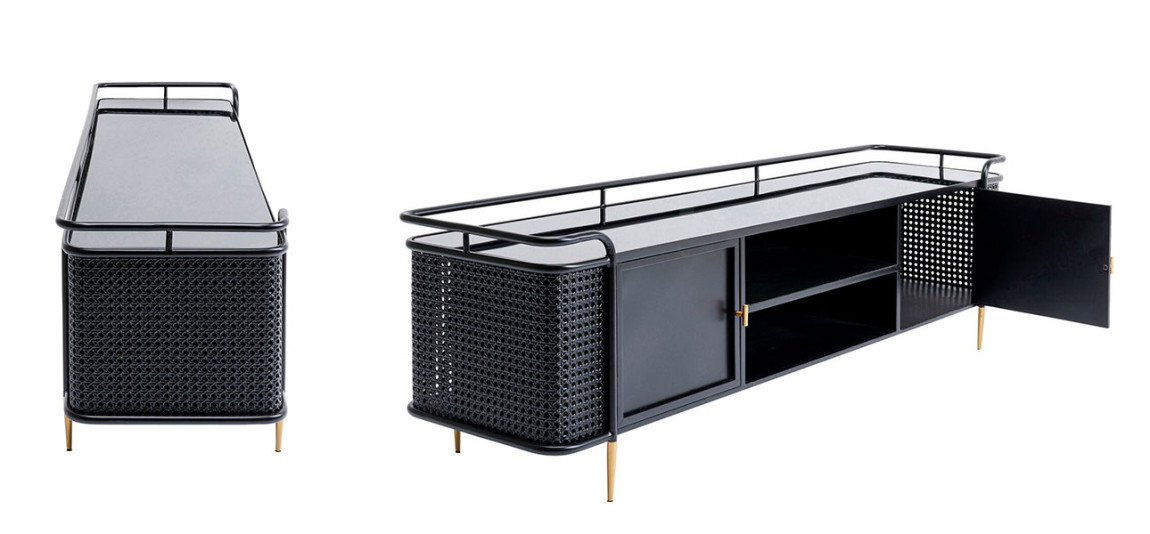 Тумба низкая черная Damian