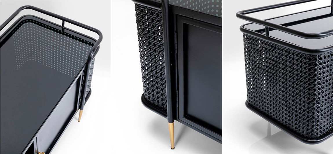 Тумба низкая черная Damian