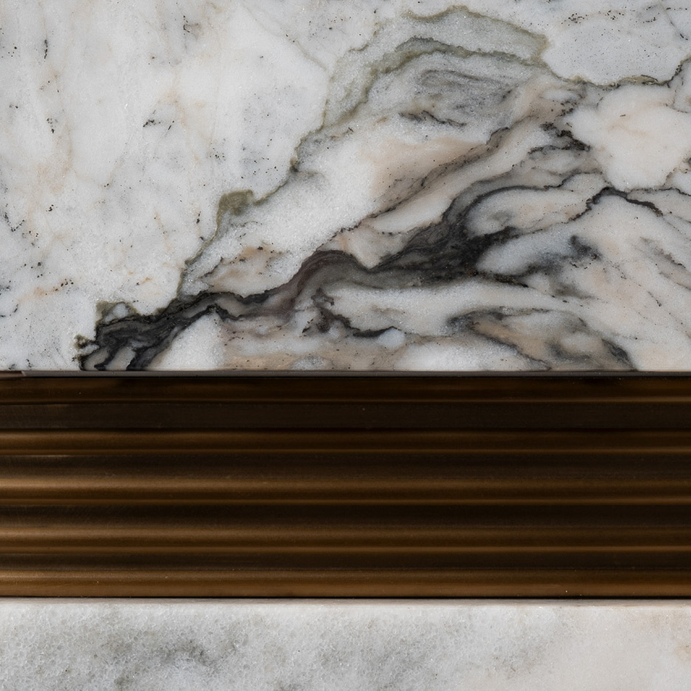 Тумба под телевизор с мраморной столешницей Uniqueness Marble