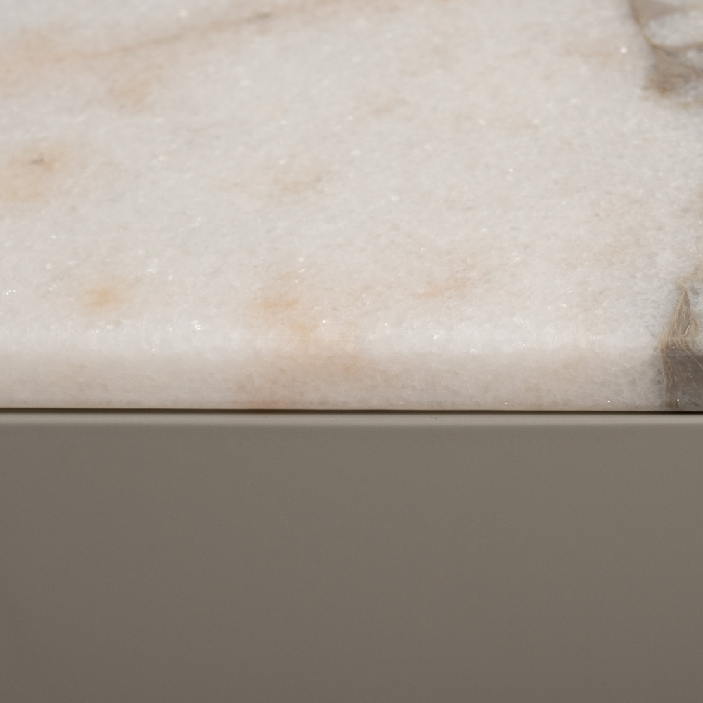 Тумба под телевизор серая с мраморной столешницей Uniqueness Marble