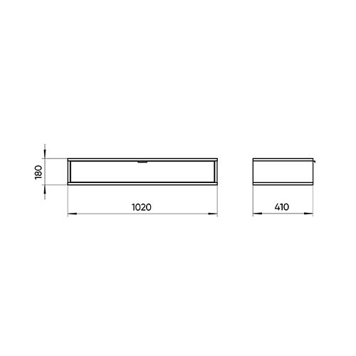 Тумба подвесная с выдвижным ящиком из массива бука Fjord