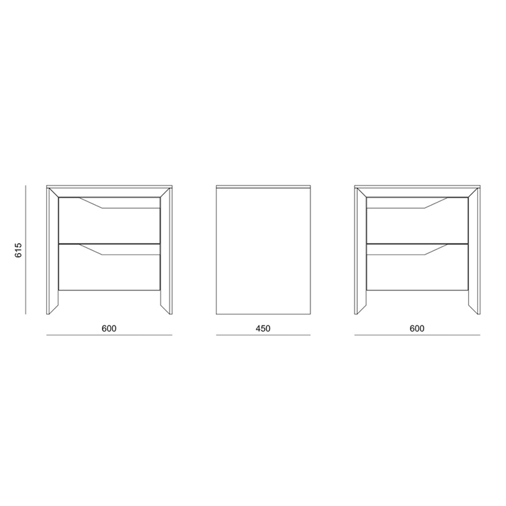 Тумба правая с вместительными ящиками Flowchart