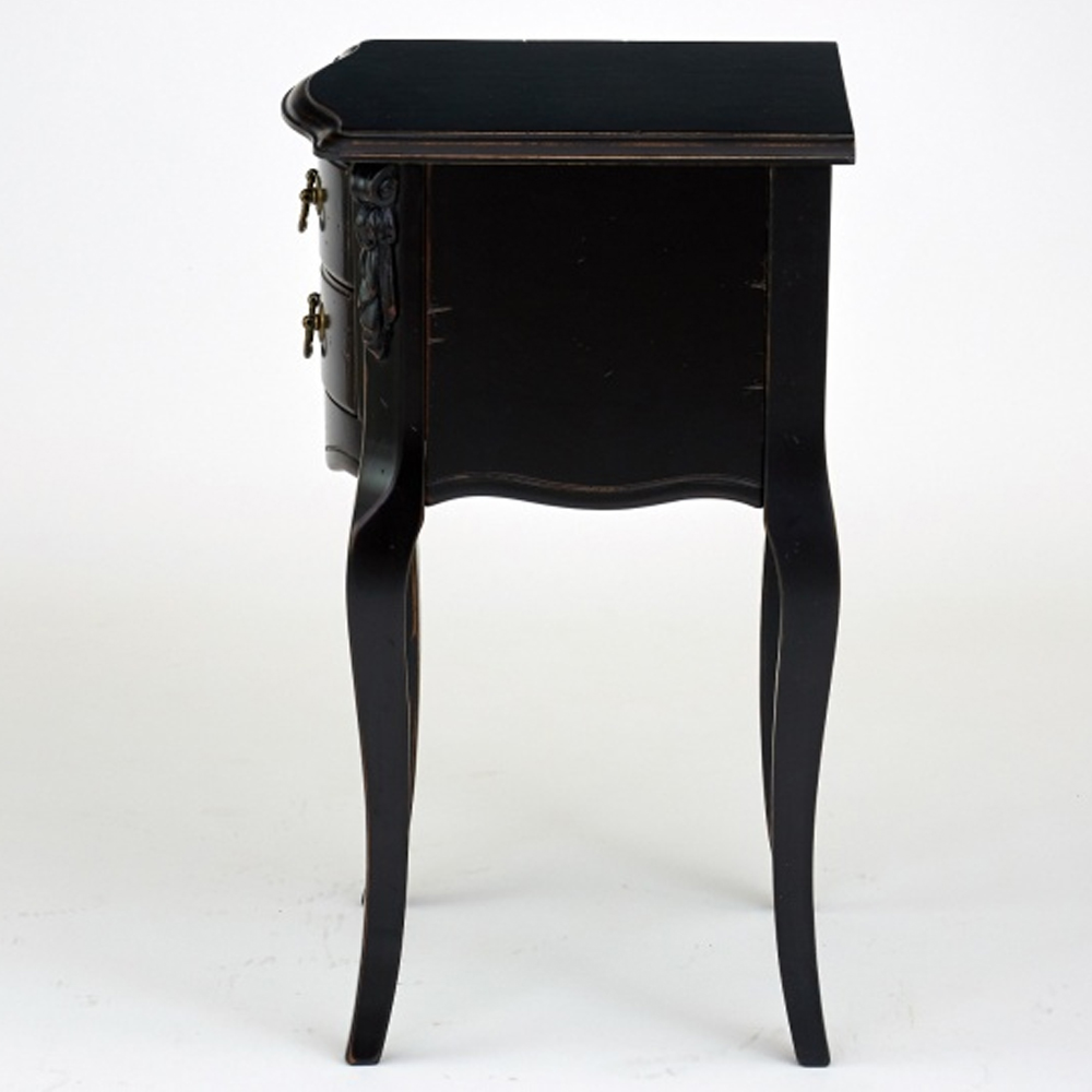 Тумба прикроватная из массива березы с 2-мя ящиками в стиле прованс Vintage