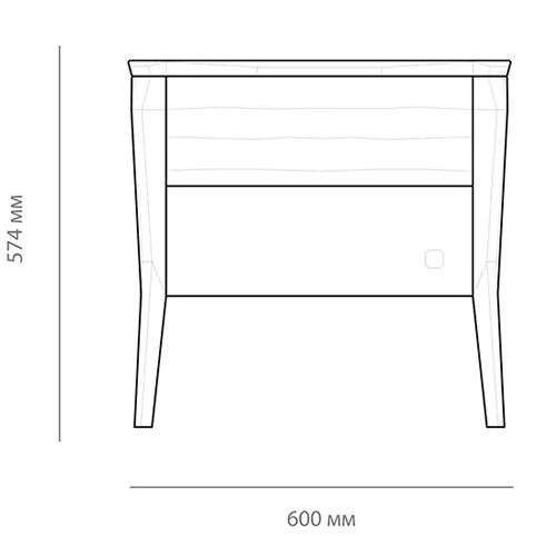 Тумба прикроватная из массива дуба с 2-мя ящиками Tasteful Furniture