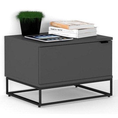 Тумба прикроватная цвета графит с ящиками Strict Lines