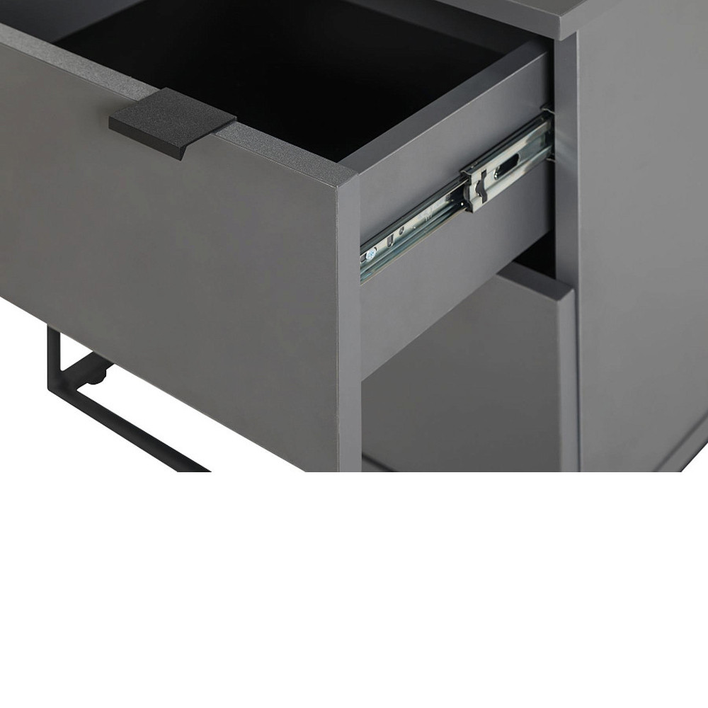 Тумба прикроватная цвета графит с ящиками Strict Lines