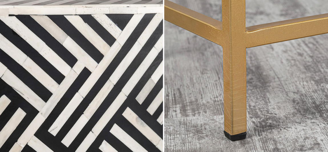 Тумба прямоугольная с инкрустацией Chester