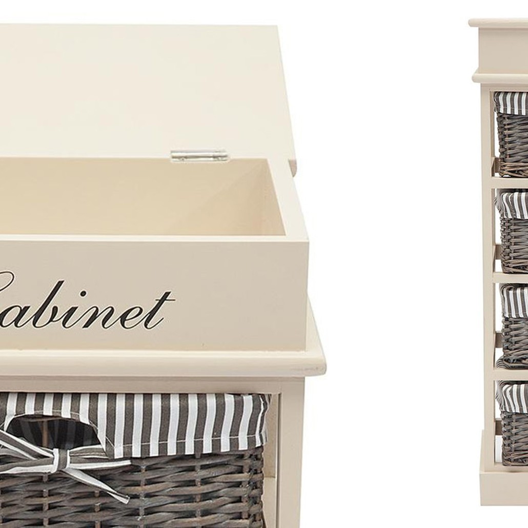 Тумба с 4 корзинами Provence Butter White 4 Boxes