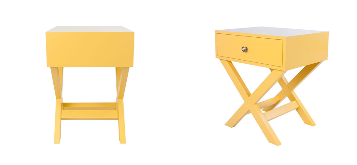 Тумба с одним ящиком цвет желтый Gloria