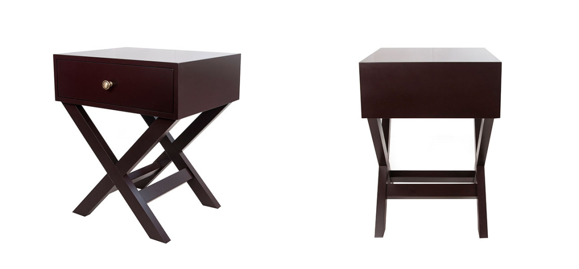 Тумба с одним ящиком цвет коричневый Gloria