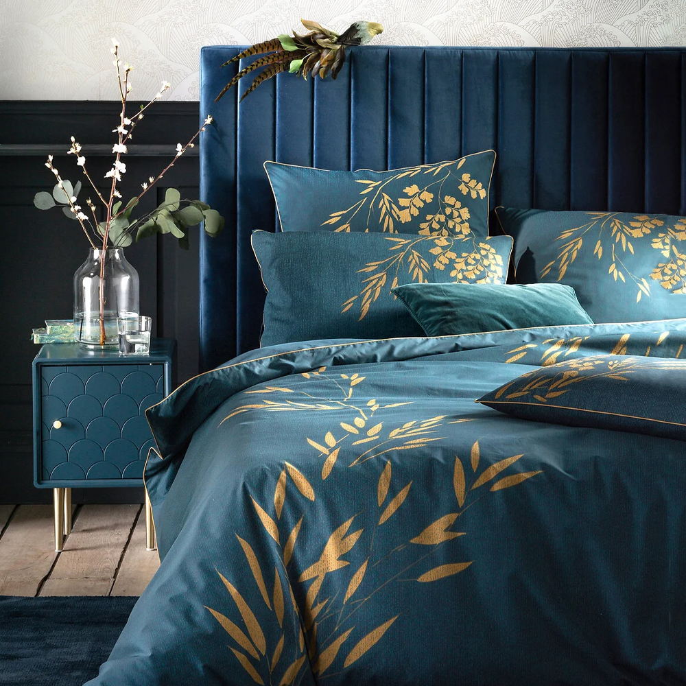 Тумба с одной дверцей Scale Ornament Blue Nightstand