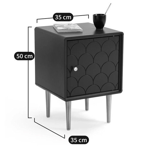 Тумба с одной дверцей Scale Ornament Blue Nightstand