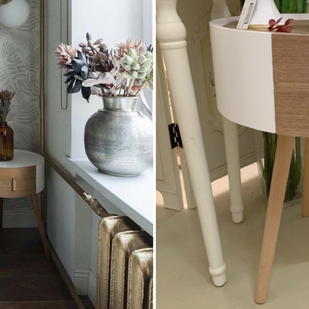 Тумбочка Stockholm White & Beige Сircle