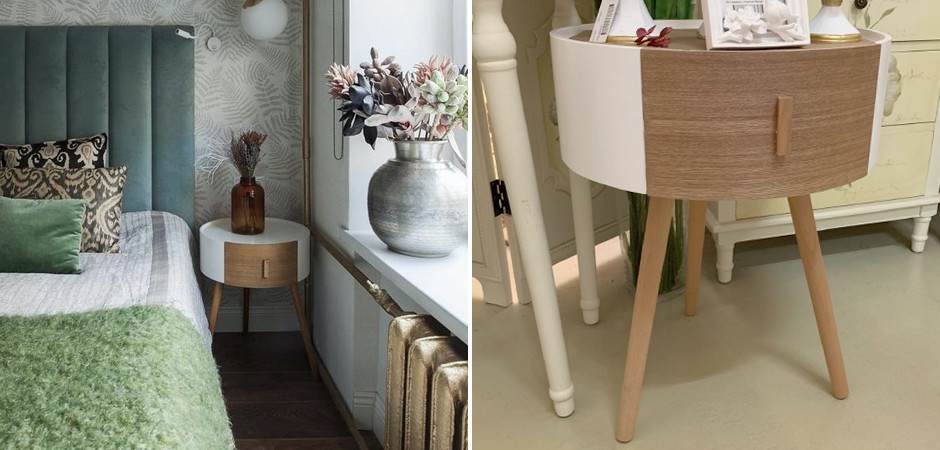 Тумбочка Stockholm White & Beige Сircle