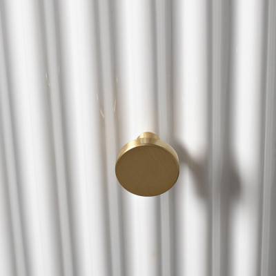 Тумбочка белая круглая с мраморной столешницей Thoroughbass