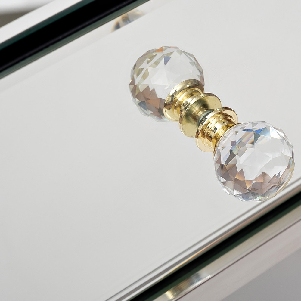 Тумбочка зеркальная с ящиком Mirror Chrome Cabinet