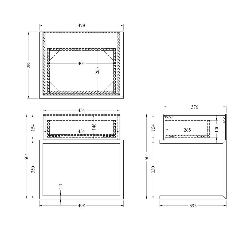 Тумбочка зеркальная с ящиком Mirror Chrome Cabinet
