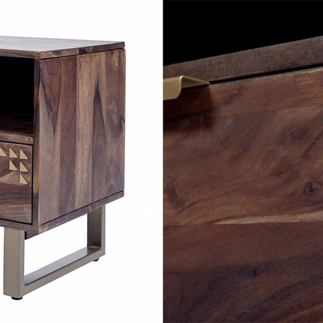Тумбочка из массива дерева Шишам Indian Rosewood