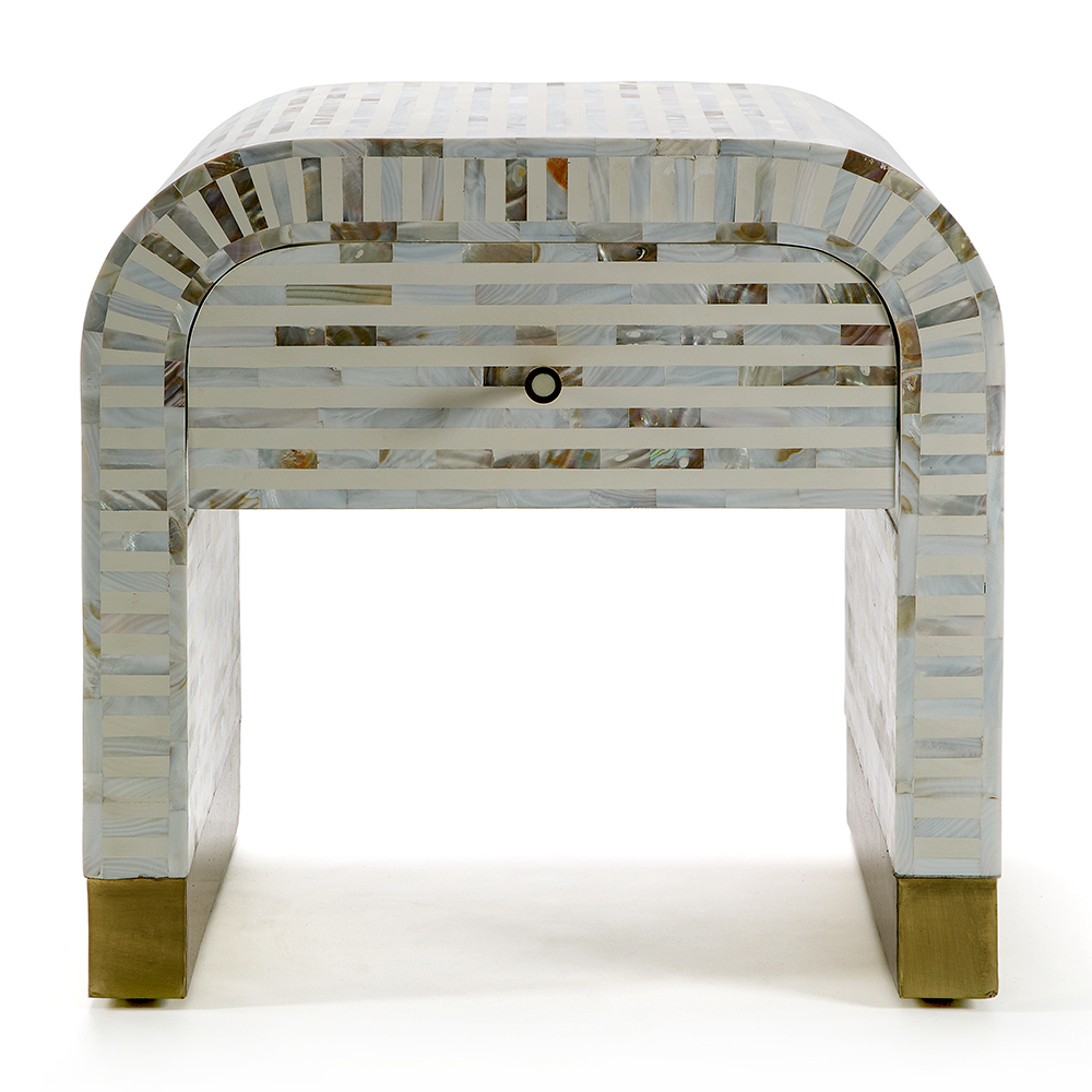 Тумбочка прикроватная Amo Bone Inlay Bedside Almond