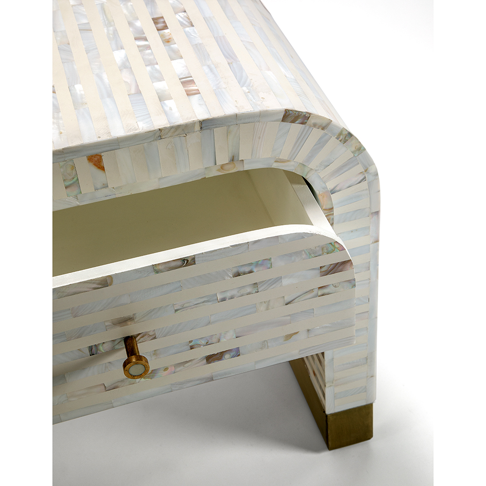 Тумбочка прикроватная Amo Bone Inlay Bedside Almond