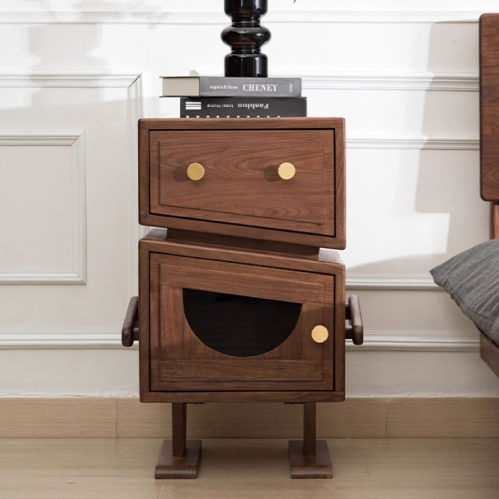 Тумбочка прикроватная с ящиком и дверцей Робот Robot Desk