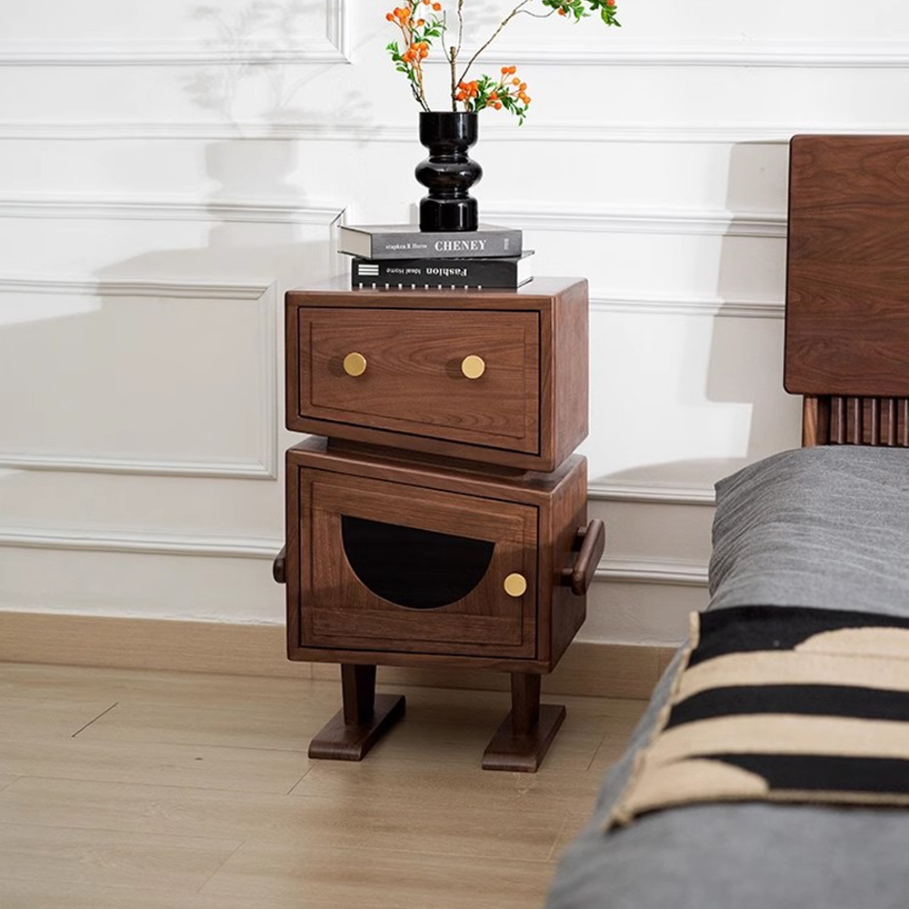 Тумбочка прикроватная с ящиком и дверцей Робот Robot Desk