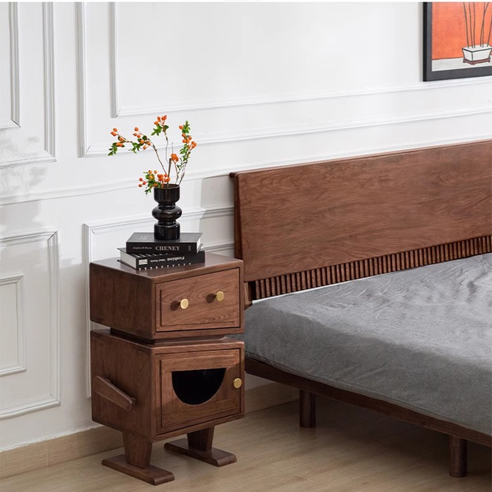 Тумбочка прикроватная с ящиком и дверцей Робот Robot Desk