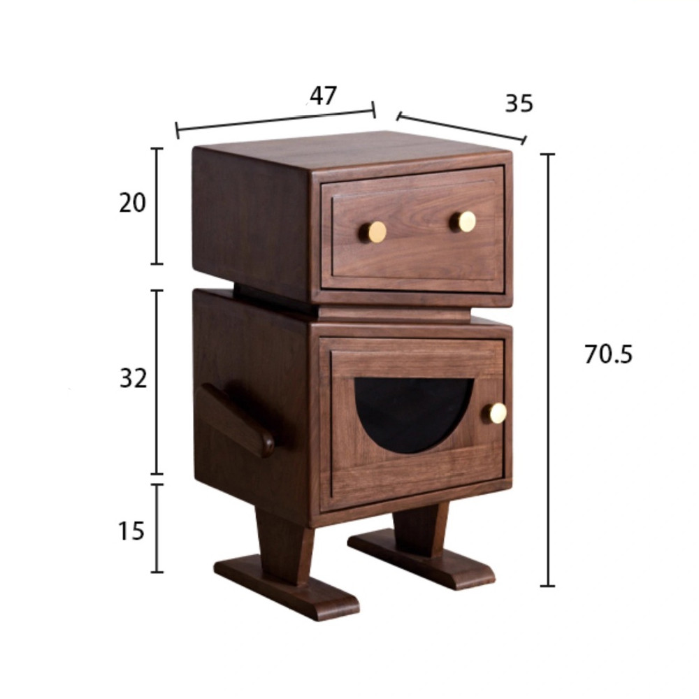 Тумбочка прикроватная с ящиком и дверцей Робот Robot Desk