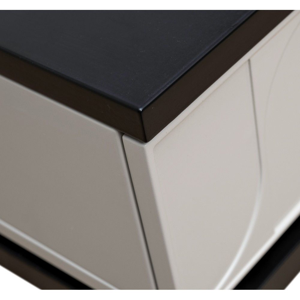 Тумбочка прикроватная с ящиком черно-серого цвета Noble Nightstand