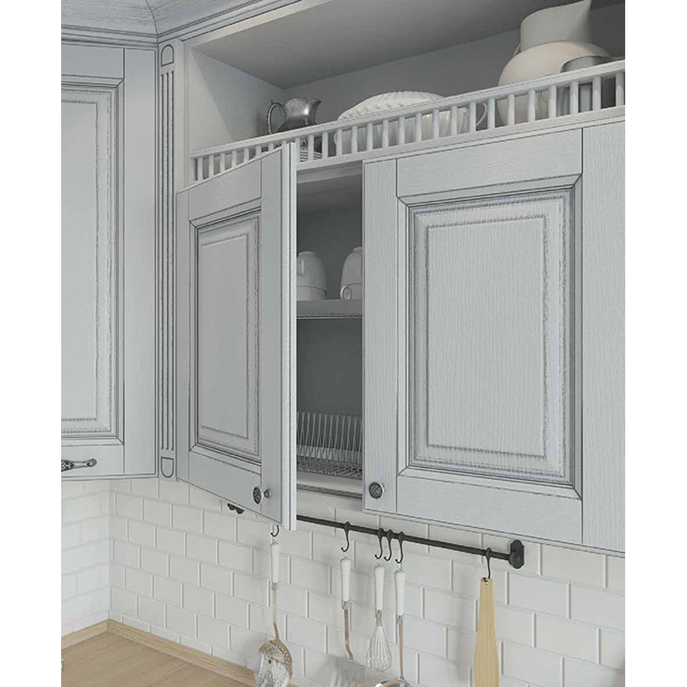 Угловая кухня в стиле Прованс из массива дерева Colombe Provence Kitchen Set
