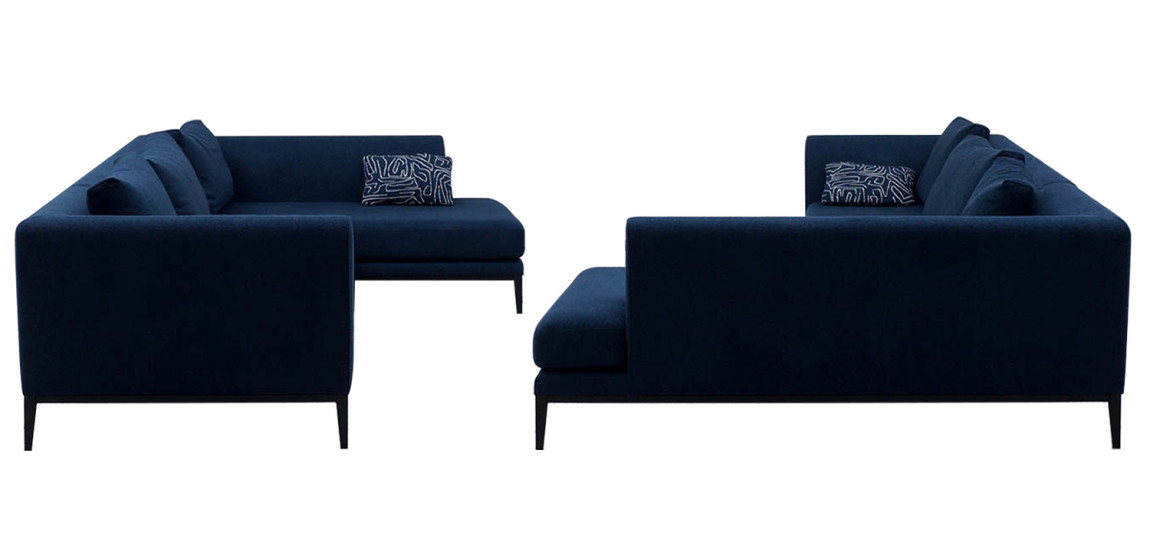 Угловой диван Ferguson Deep Blue Sofa