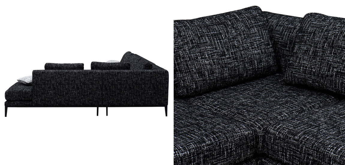 Угловой диван Ferguson Sofa Black
