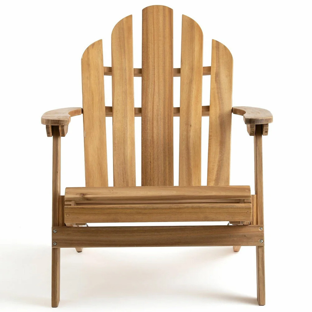 Уличное кресло из массива акации Adirondack Wooden Chair Natural