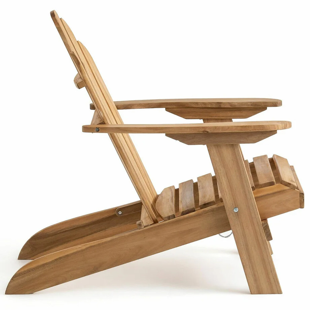 Уличное кресло из массива акации Adirondack Wooden Chair Natural