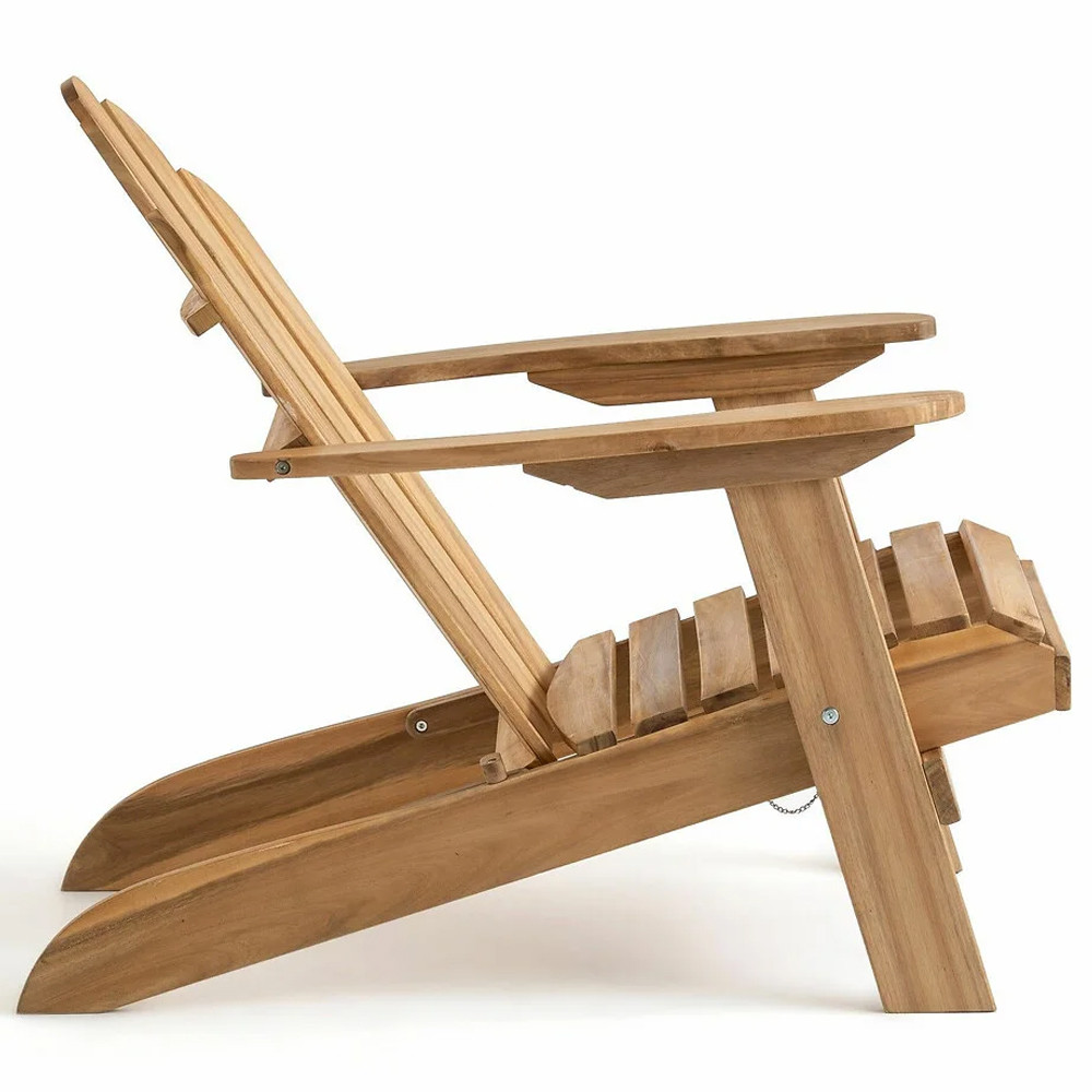 Уличное кресло из массива акации Adirondack Wooden Chair Natural
