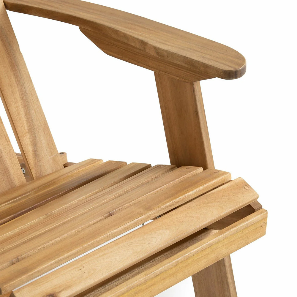 Уличное кресло из массива акации Adirondack Wooden Chair Natural
