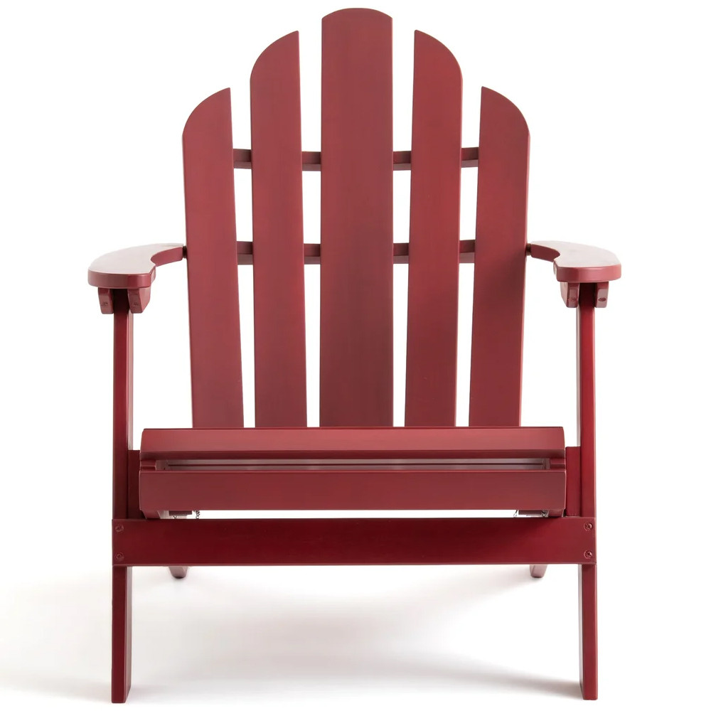 Уличное кресло из массива акации Adirondack Wooden Chair Red