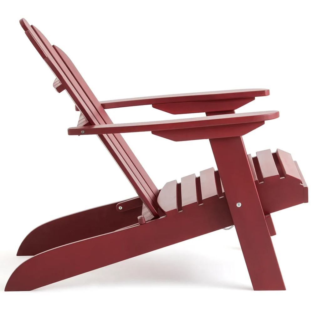 Уличное кресло из массива акации Adirondack Wooden Chair Red