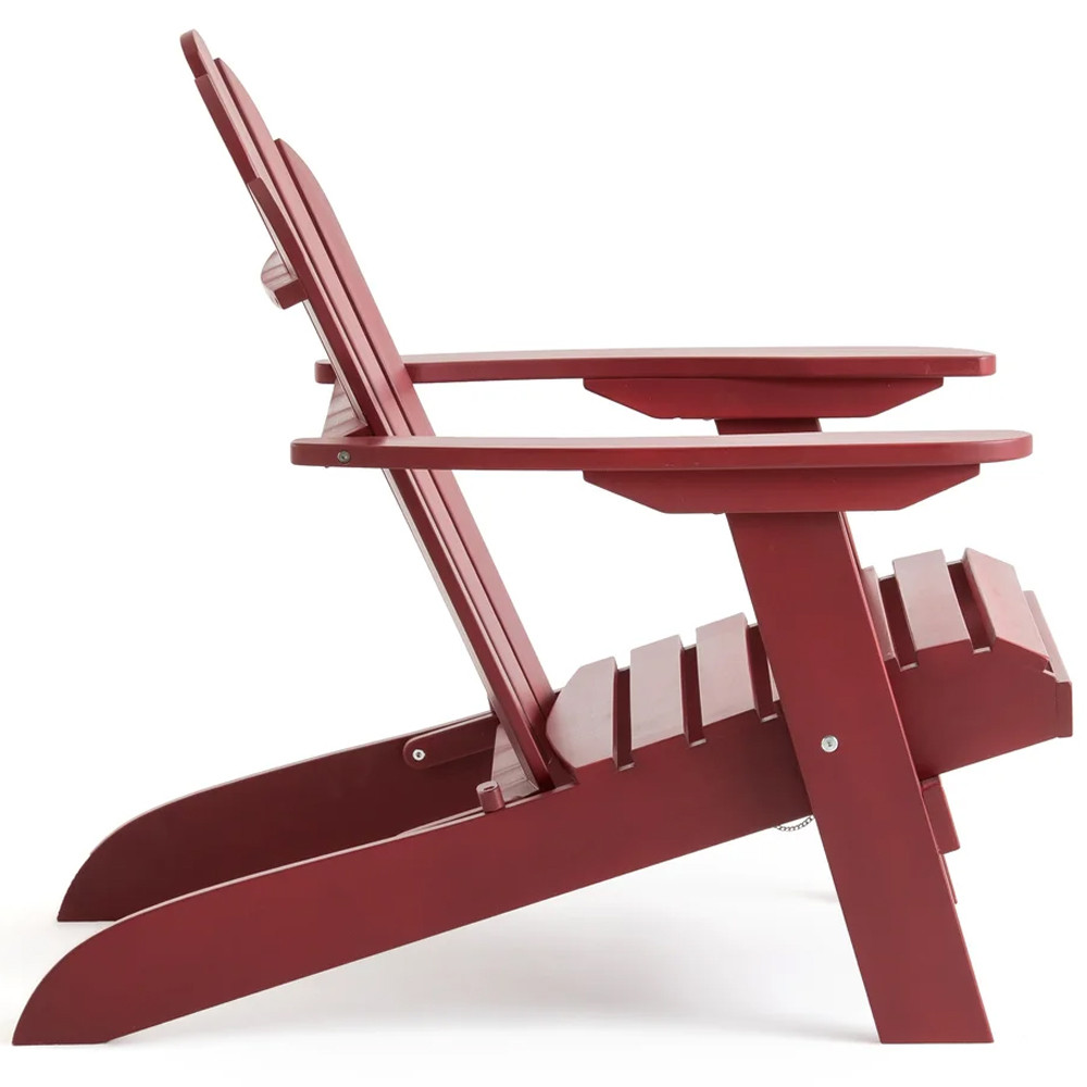 Уличное кресло из массива акации Adirondack Wooden Chair Red