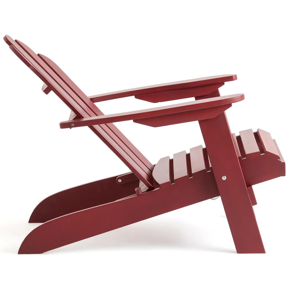 Уличное кресло из массива акации Adirondack Wooden Chair Red