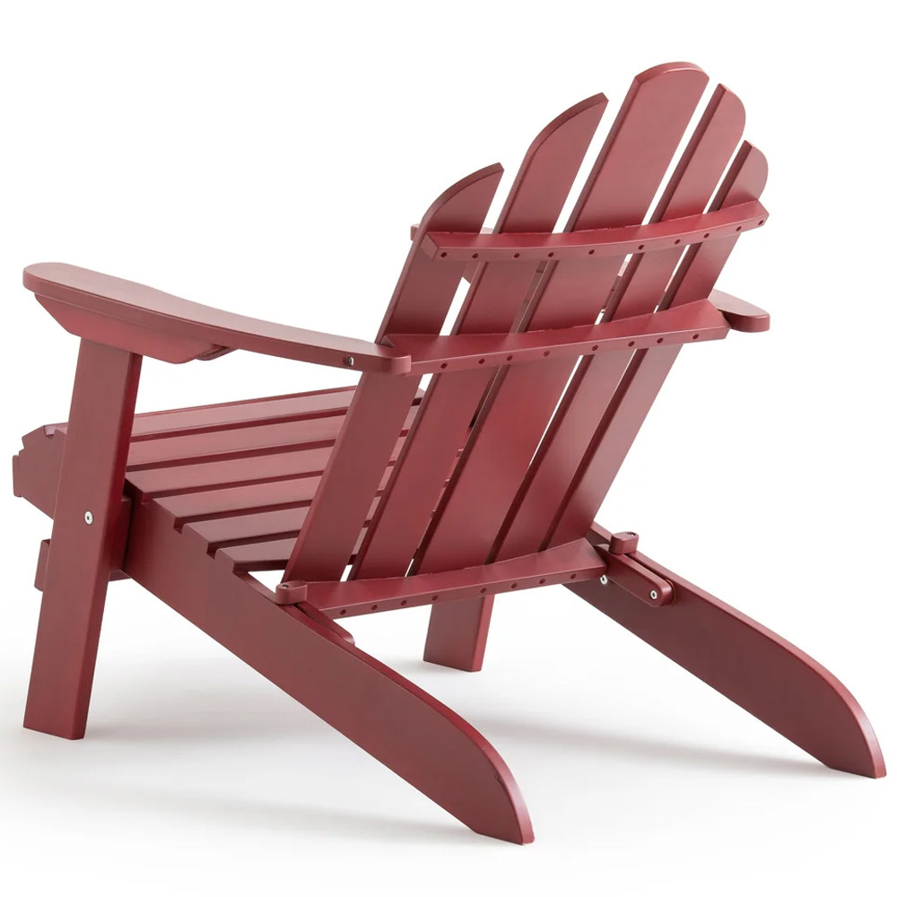 Уличное кресло из массива акации Adirondack Wooden Chair Red
