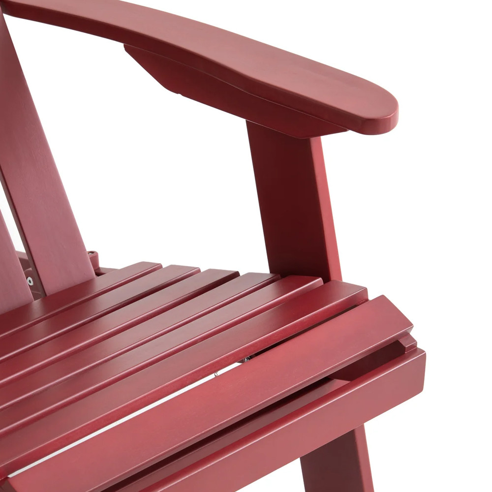 Уличное кресло из массива акации Adirondack Wooden Chair Red