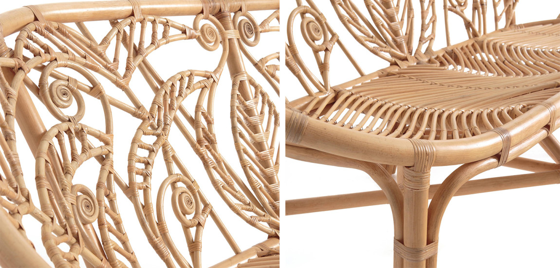 Уличный диван из ротанга Wicker Pattern Sofa