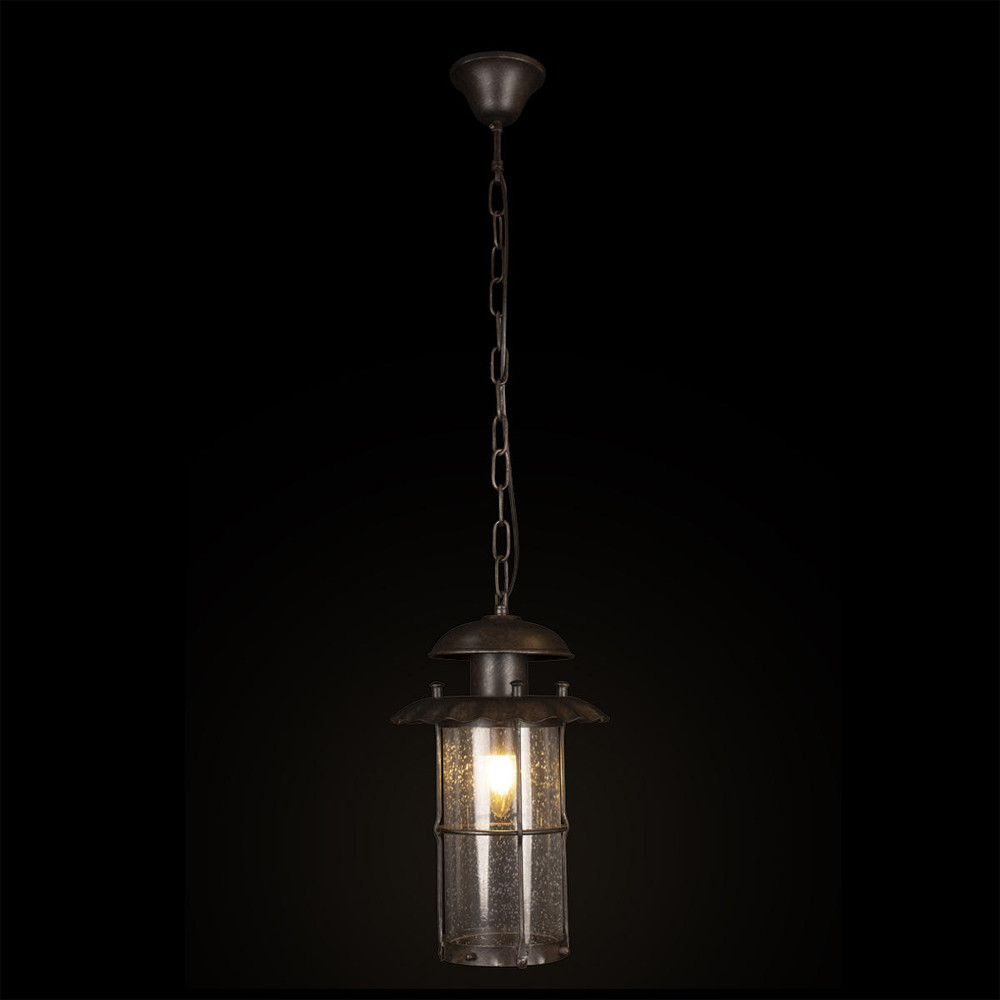 Уличный подвесной светильник с цилиндрическим плафоном на цепи Elysian Lanterns