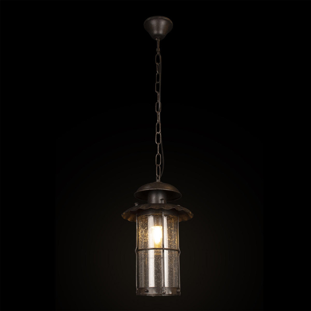 Уличный подвесной светильник с цилиндрическим плафоном на цепи Elysian Lanterns
