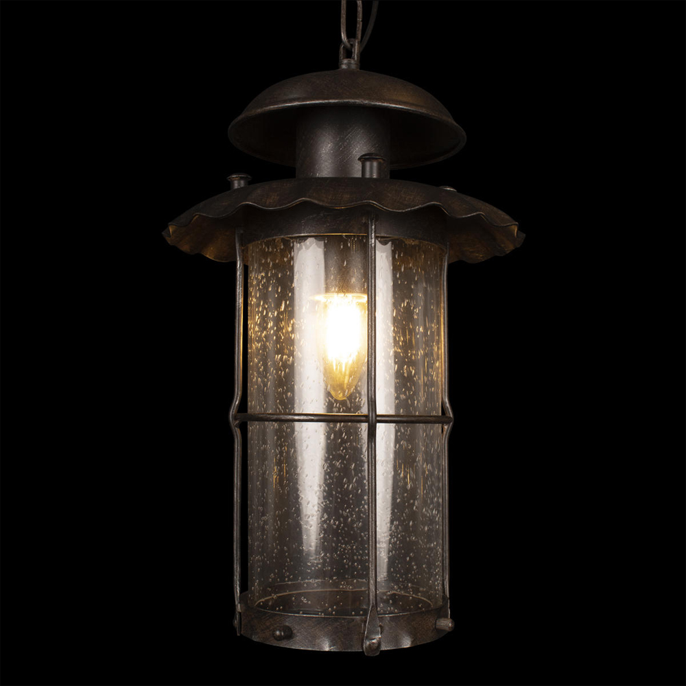 Уличный подвесной светильник с цилиндрическим плафоном на цепи Elysian Lanterns